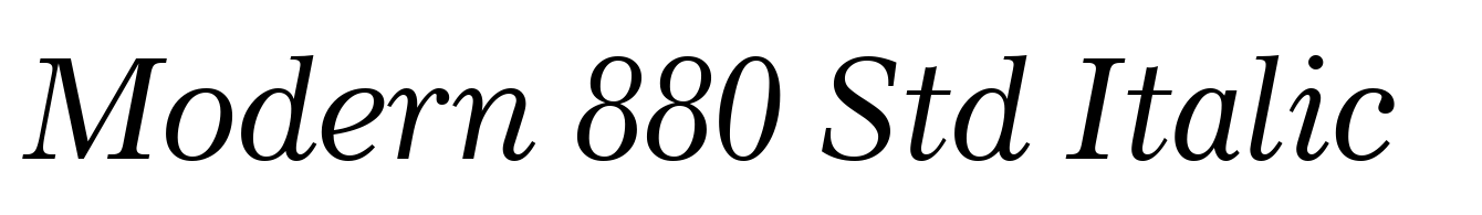 Modern 880 Std Italic